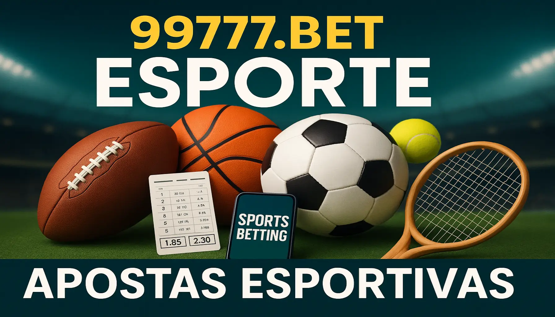 Aposte em apostas esportivas no cassino online 99777.BET
